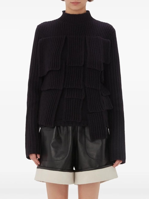 JW Anderson panelled flap sweater - Blue - zdjęcie produktu nr 2