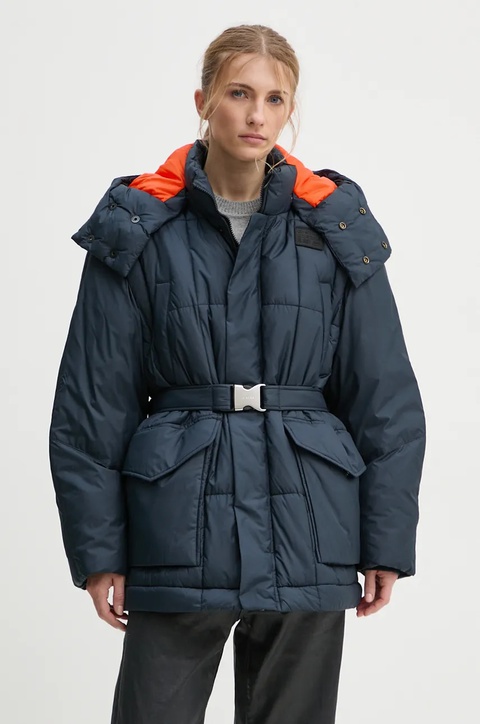G-Star kurtka damska kolor granatowy zimowa oversize D25232-B958 - zdjęcie produktu nr 2
