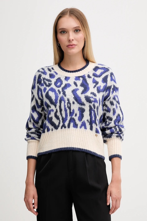 Gaudi sweter damski kolor niebieski 521BD53042 - zdjęcie produktu nr 1
