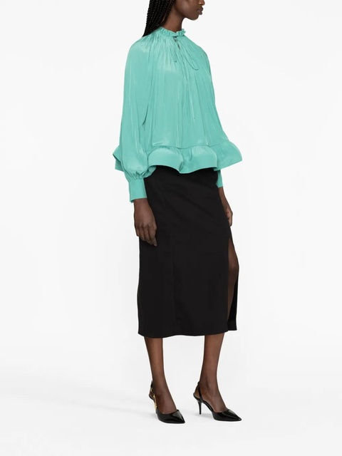 Lanvin ruffled gathered blouse - Green - zdjęcie produktu nr 2