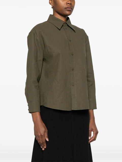 Jil Sander linen shirt - Green - zdjęcie produktu nr 2