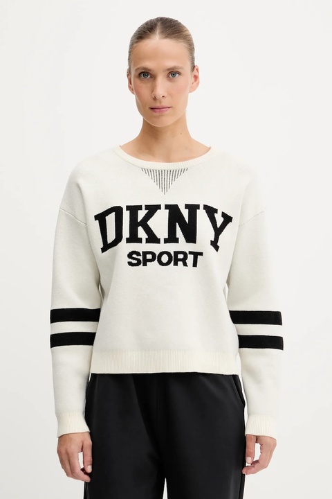 Dkny sweter damski kolor beżowy DP5R0749 - zdjęcie produktu nr 1