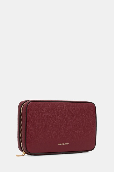 MICHAEL Michael Kors kosmetyczka skórzana kolor bordowy 32T5GTMV3L - zdjęcie produktu nr 2
