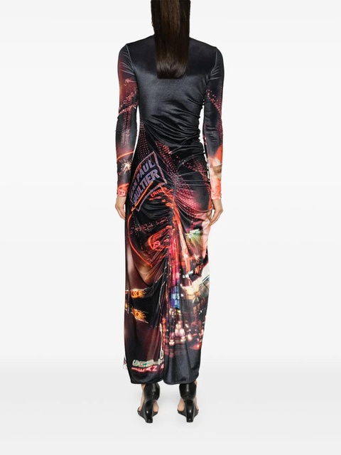 Jean Paul Gaultier Pigalle velvet maxi dress - Black - zdjęcie produktu nr 2