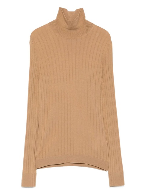 Moncler logo-patch ribbed top - Brown - zdjęcie produktu nr 1