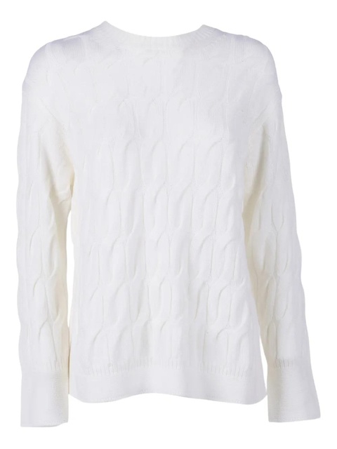 Max Mara cable knit quid sweater - White - zdjęcie produktu nr 2