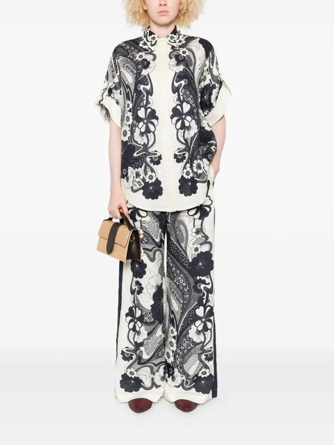 ALEMAIS floral-print short-sleeve shirt - Neutrals - zdjęcie produktu nr 2