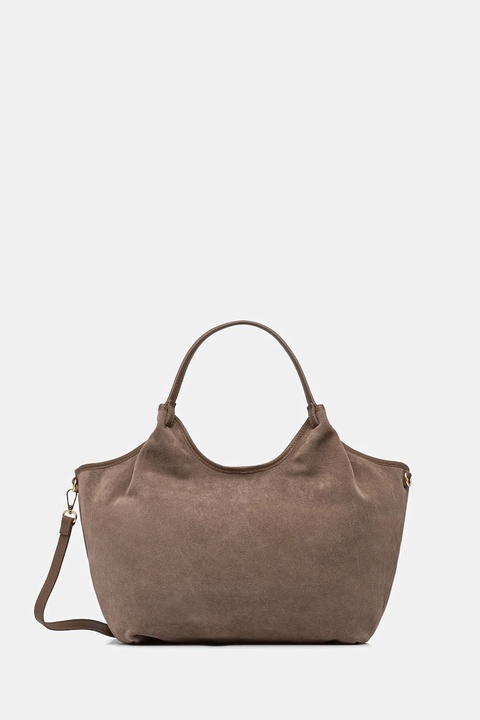 Answear.LAB torebka zamszowa kolor brązowy - zdjęcie produktu nr 1