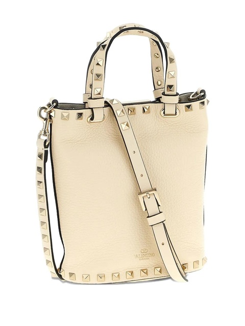 Valentino Garavani Rockstud leather mini tote bag - White - zdjęcie produktu nr 2