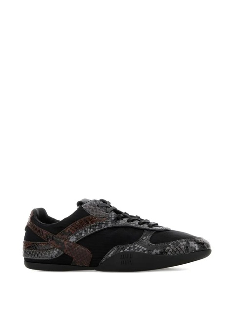Miu Miu snake-effect sneakers - Black - zdjęcie produktu nr 2
