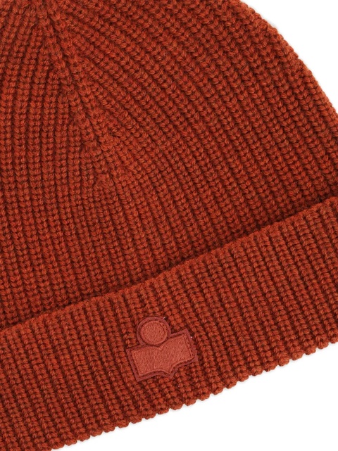ISABEL MARANT ribbed logo beanie - Red - zdjęcie produktu nr 1