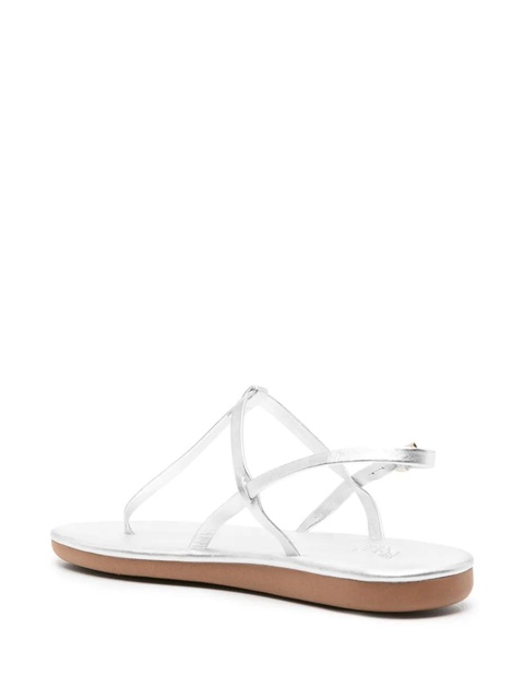 Ancient Greek Sandals Lito logo-debossed metallic leather sandals - Silver - zdjęcie produktu nr 2