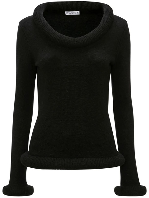 JW Anderson bumper-trim cotton jumper - Black - zdjęcie produktu nr 1