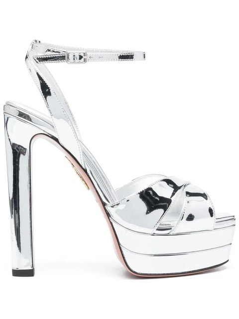 Aquazzura Divine Plateau 130mm platform sandals - Silver - zdjęcie produktu nr 1