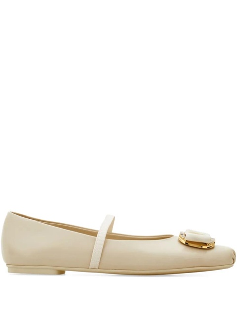Ferragamo New Vara buckle-detail ballet flats - Neutrals - zdjęcie produktu nr 1