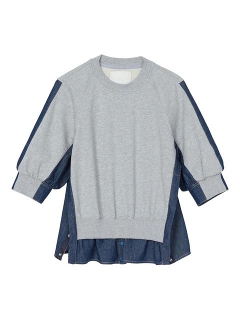 3.1 Phillip Lim panelled denim sweatshirt - Grey - zdjęcie produktu nr 1