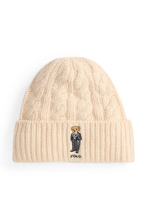Polo Ralph Lauren czapka z dodatkiem wełny kolor beżowy 455P04647 - zdjęcie produktu nr 1
