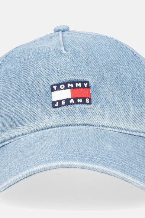 Tommy Jeans czapka z daszkiem jeansowa kolor niebieski AW0AW17582 - zdjęcie produktu nr 2