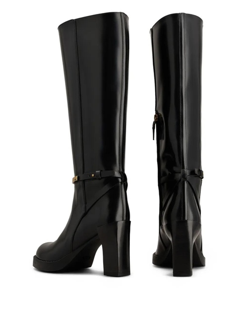 Tod's 80mm leather boots - Black - zdjęcie produktu nr 2