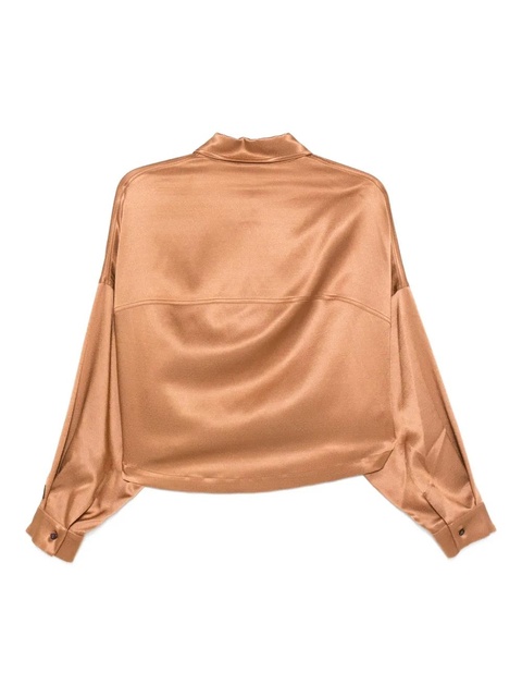 Alysi long-sleeves cropped shirt - Brown - zdjęcie produktu nr 1