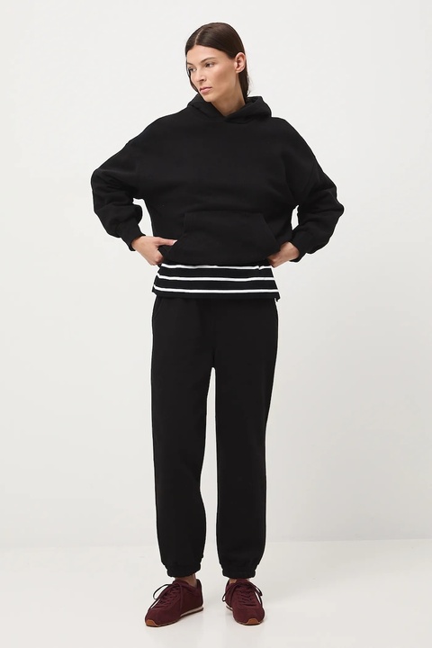 Medicine spodnie dresowe damskie kolor czarny gładkie - zdjęcie produktu nr 1