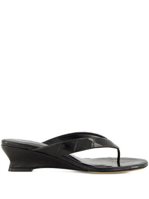 Le Monde Beryl 40mm micro wedge thong sandals - Black - zdjęcie produktu nr 1