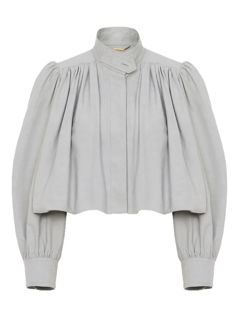 Chloé balloon-sleeve high-neck jacket - Grey - zdjęcie produktu nr 1