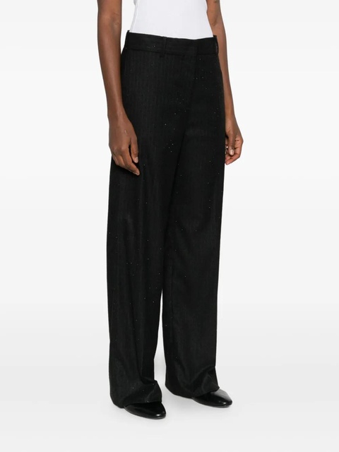 Maje rhinestone pinestripe trousers - Black - zdjęcie produktu nr 2