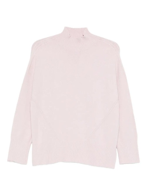 SOLOTRE ribbed high-neck sweater - Pink - zdjęcie produktu nr 1