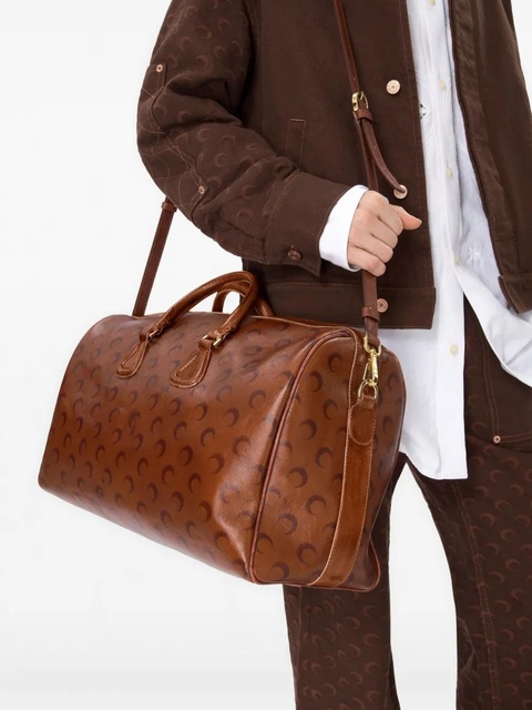 Marine Serre large Moon Airbrushed crossbody bag - Brown - zdjęcie produktu nr 2