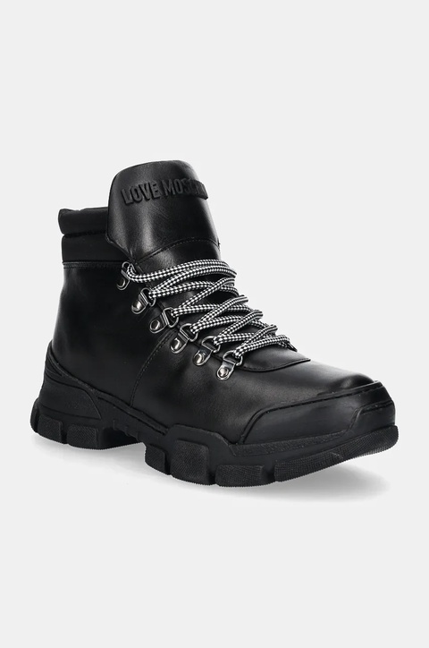 Love Moschino workery damskie kolor czarny na platformie JA15494G0LIA0000 - zdjęcie produktu nr 1
