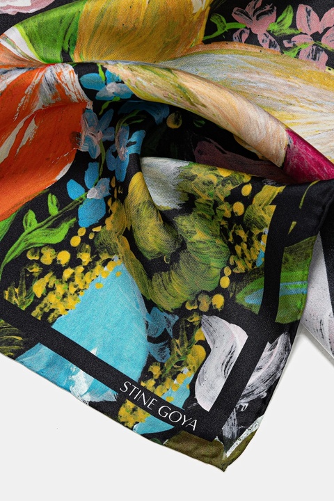 Stine Goya apaszka jedwabna 0 damska kolor multicolor wzorzysta SG-AW25-A010-2287 - zdjęcie produktu nr 1