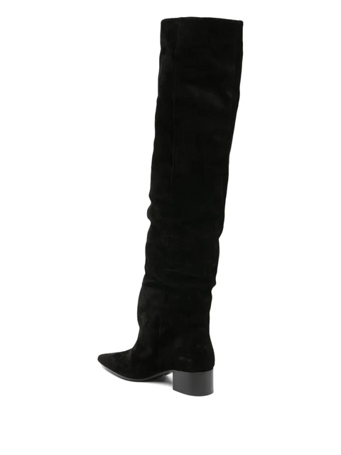 KHAITE 40mm pointed-toe suede boots - Black - zdjęcie produktu nr 2