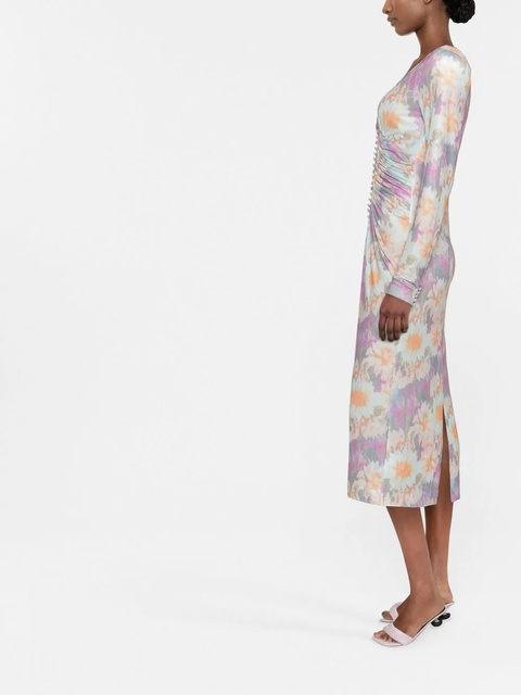 ROTATE BIRGER CHRISTENSEN Heather floral-print midi dress - Pink - zdjęcie produktu nr 2