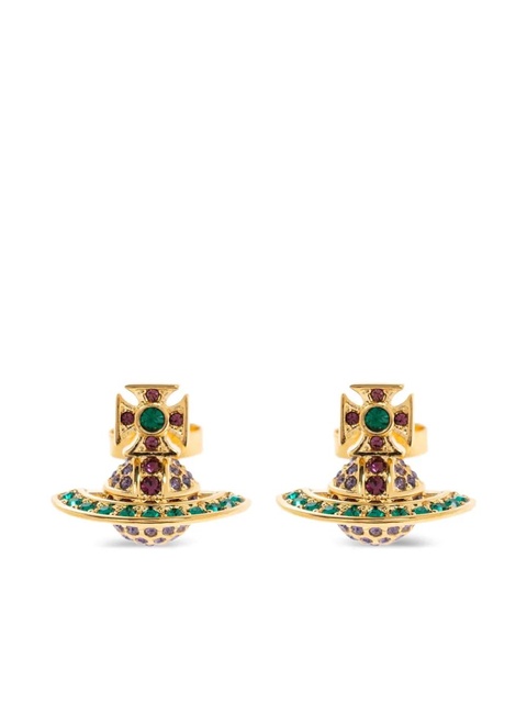 Vivienne Westwood orb cross crystal earrings - Gold - zdjęcie produktu nr 1