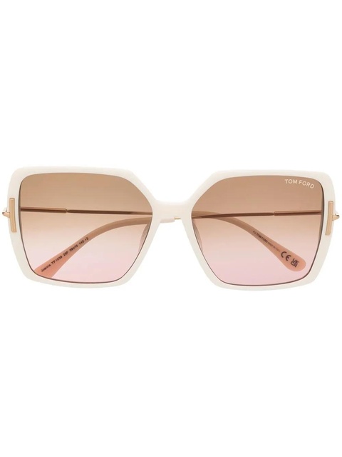 TOM FORD Eyewear square-shaped gradient lenses sunglasses - Neutrals - zdjęcie produktu nr 1