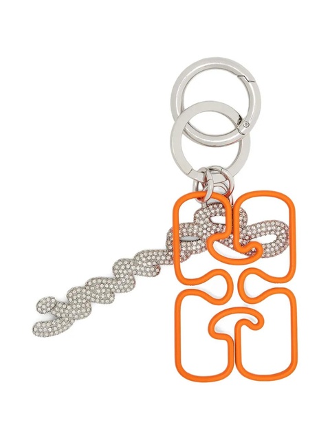 GANNI chain-embellished keyring - Silver - zdjęcie produktu nr 1