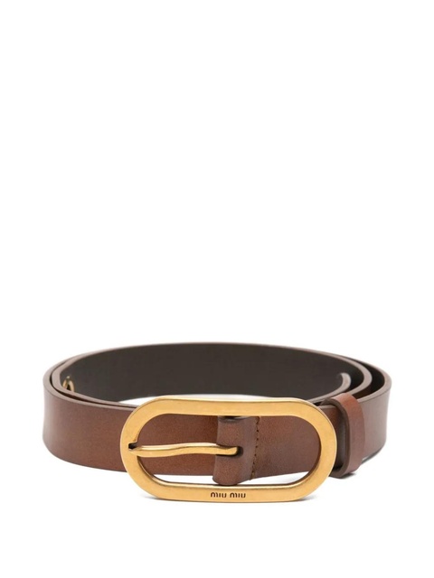 Miu Miu oval buckle belt - Brown - zdjęcie produktu nr 1