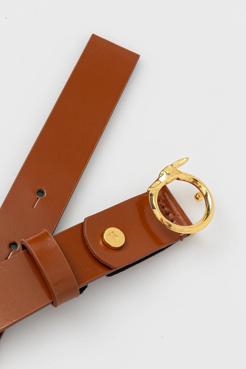 Trussardi pasek skórzany damski kolor brązowy B351B000003N - zdjęcie produktu nr 2