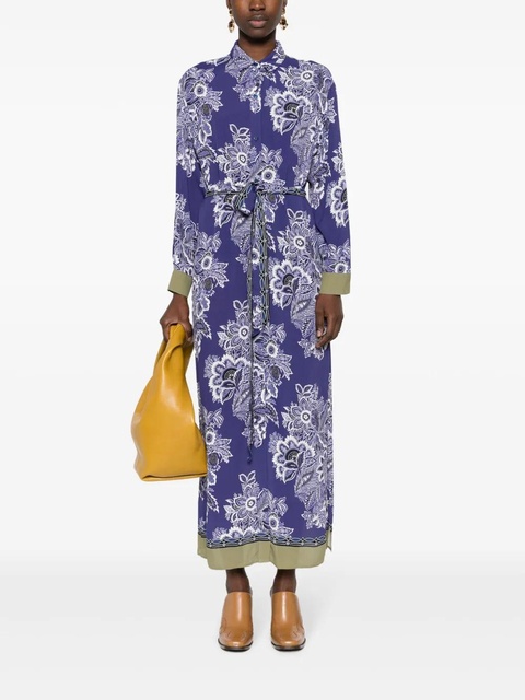 ETRO floral-print shirtdress - Blue - zdjęcie produktu nr 2