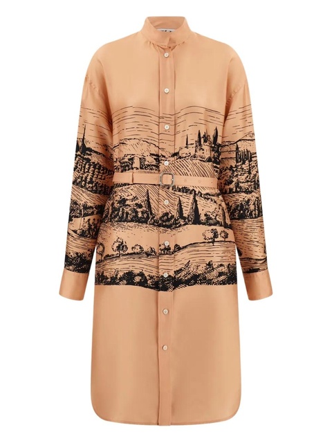 Ferragamo printed shirt dress - Orange - zdjęcie produktu nr 1