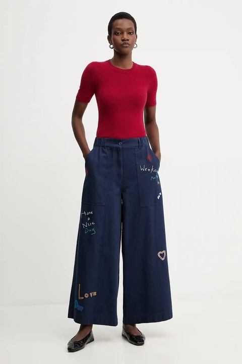 Marella sweter wełniany damski kolor czerwony lekki 2523366424200 - zdjęcie produktu nr 1