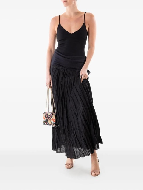 Johanna Ortiz pleated elastic-waist skirt - Black - zdjęcie produktu nr 1
