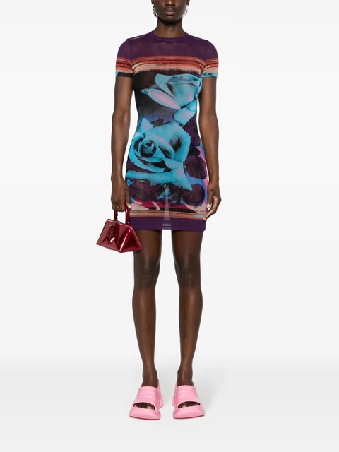 Jean Paul Gaultier Roses mesh minidress - Blue - zdjęcie produktu nr 2