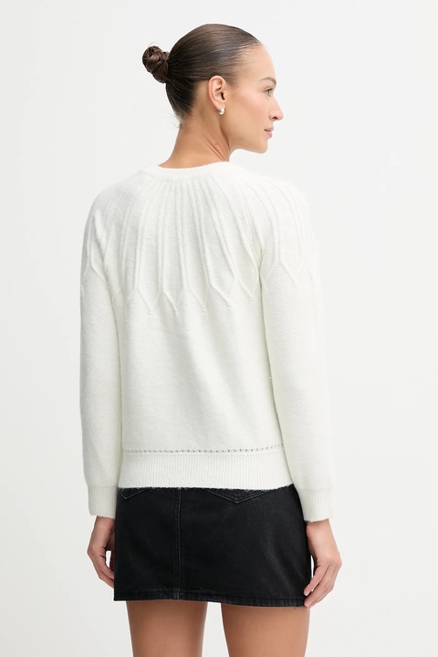 Pepe Jeans sweter z domieszką wełny damski kolor beżowy PL7000061 - zdjęcie produktu nr 2