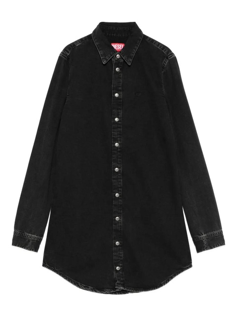 Diesel long-sleeve denim shirt mini dress - Black - zdjęcie produktu nr 1
