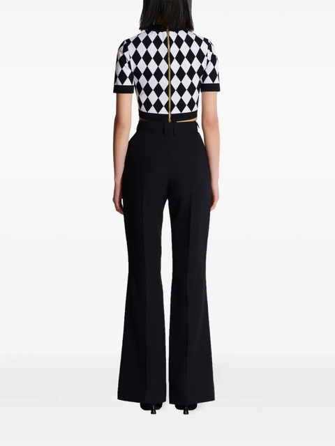 Balmain diamond-jacquard knitted top - White - zdjęcie produktu nr 2