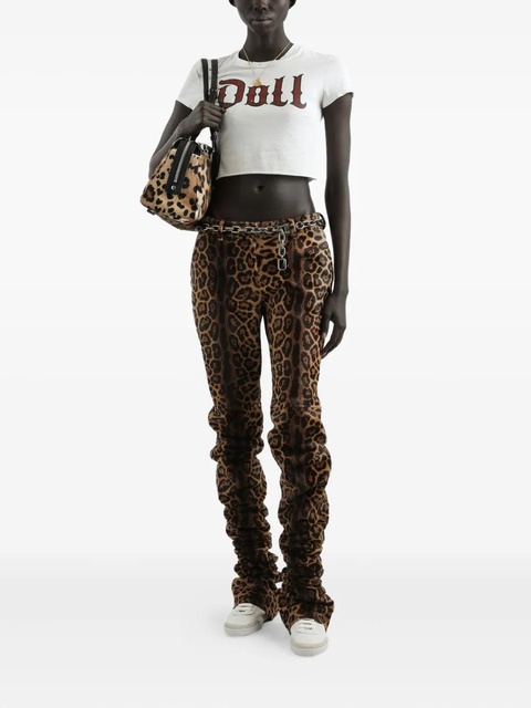 Dolce & Gabbana leopard-print trousers - Brown - zdjęcie produktu nr 2