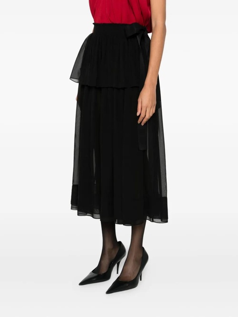 Lanvin tiered-bow trousers - Black - zdjęcie produktu nr 2