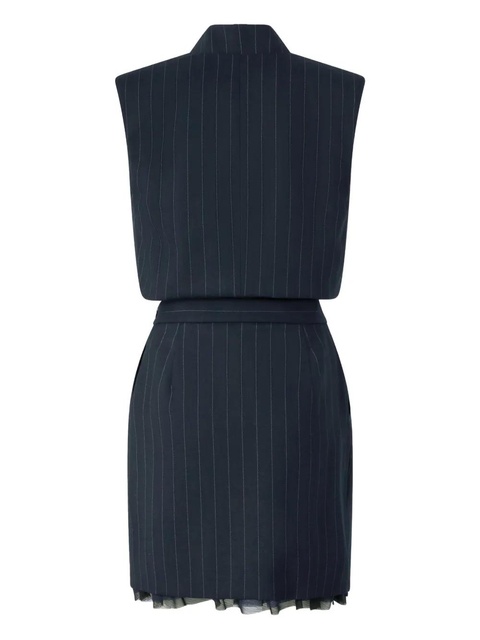 PINKO pinstripe wrap mini dress - Blue - zdjęcie produktu nr 2